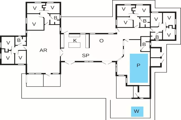 5 star holiday home in Idestrup - Floor plan