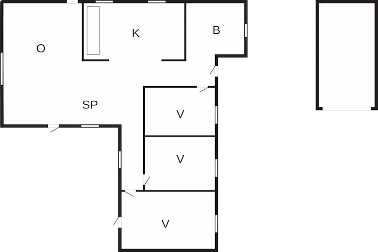Maison de vacances pour 7 a Fjerritslev - Plan