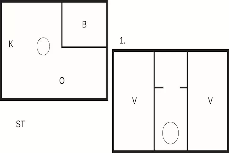 Maison de vacances pour 6 a Samsø - Plan