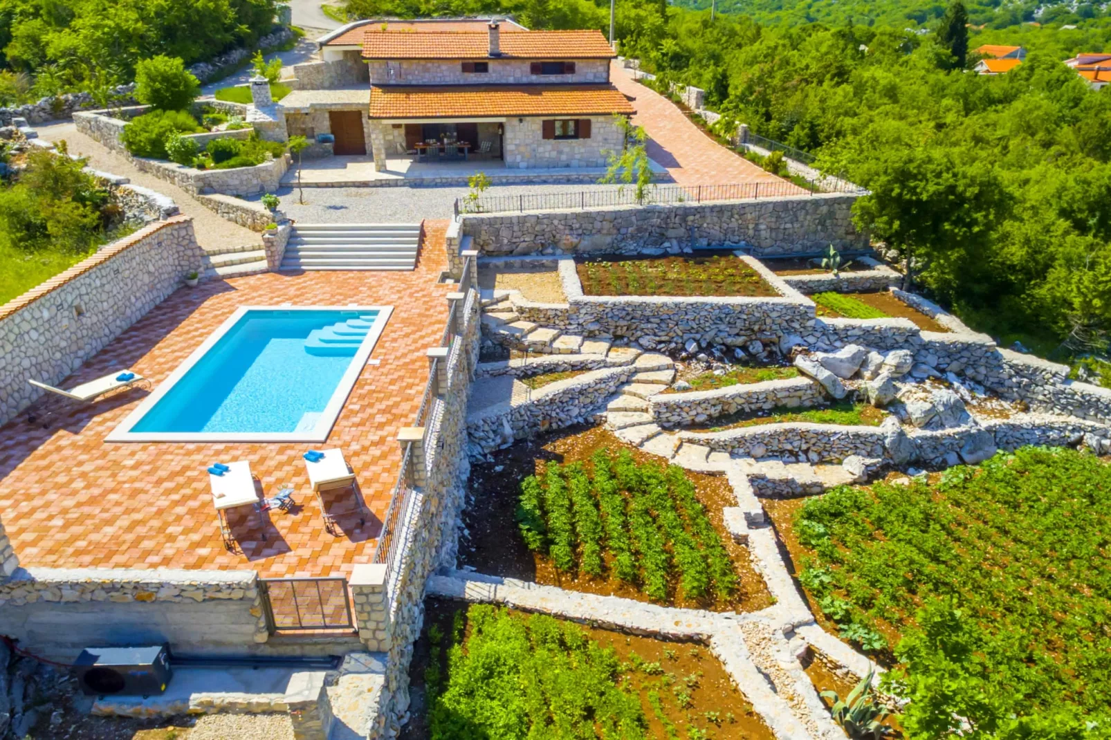 Rustic Villa Fragola with heated pool - Extérieur été