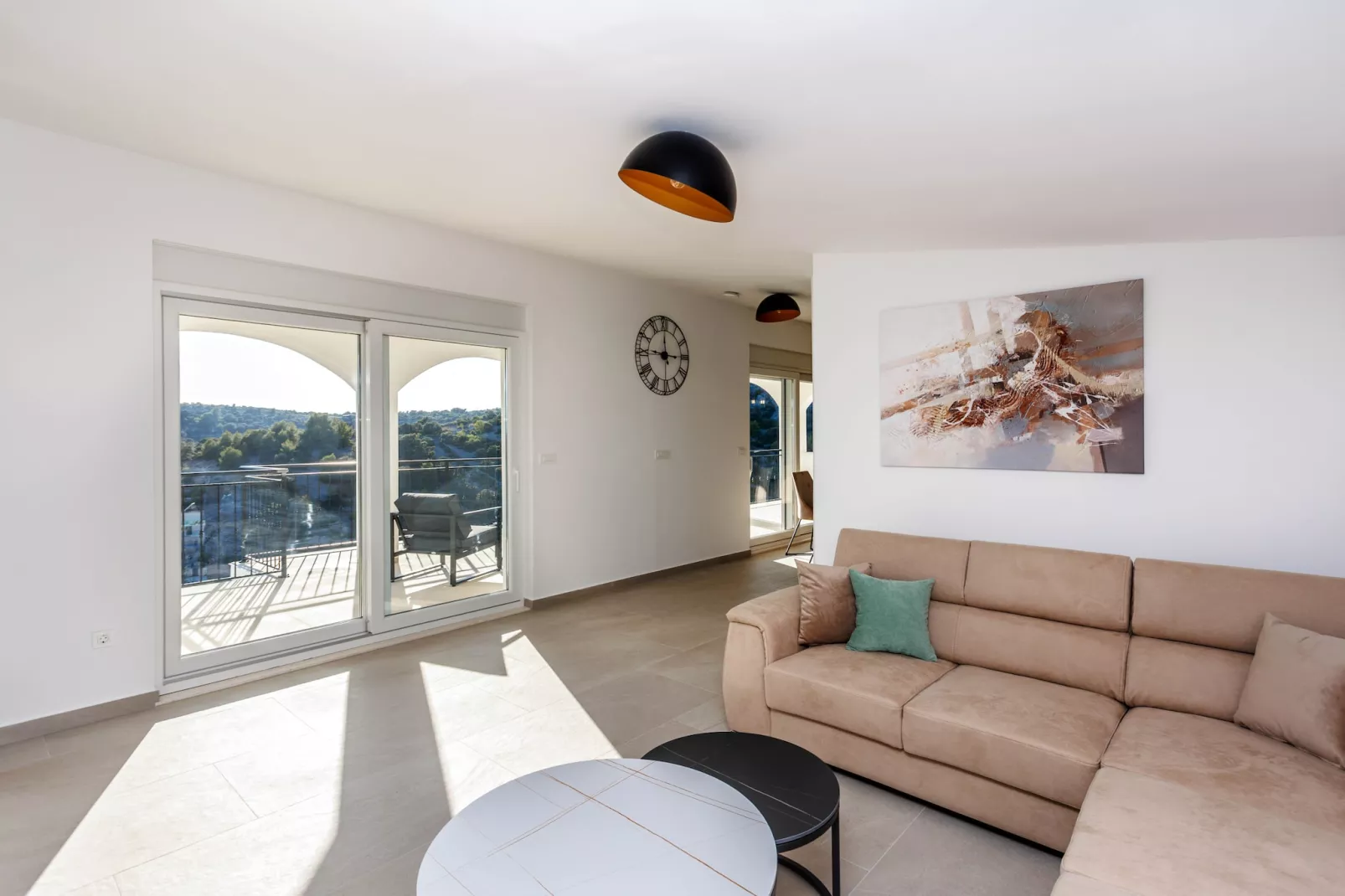 Villa La Fortezza with sea view - Wohnzimmer