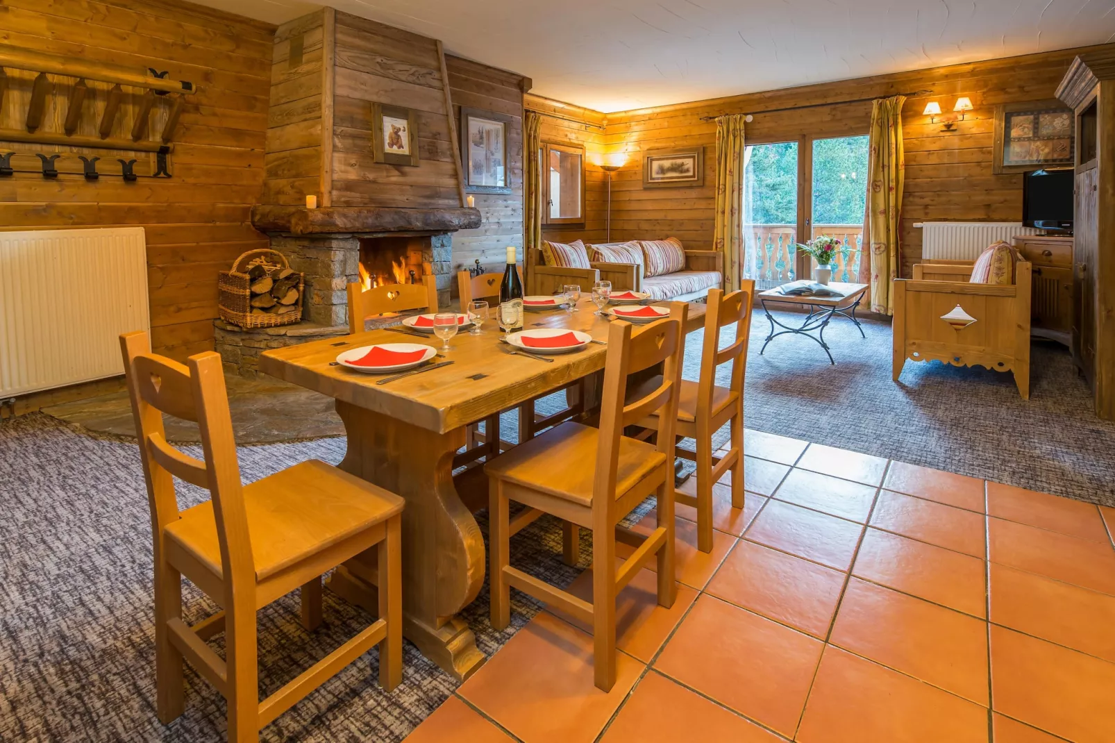 Chalet de L'Ours 1 - Wohnzimmer