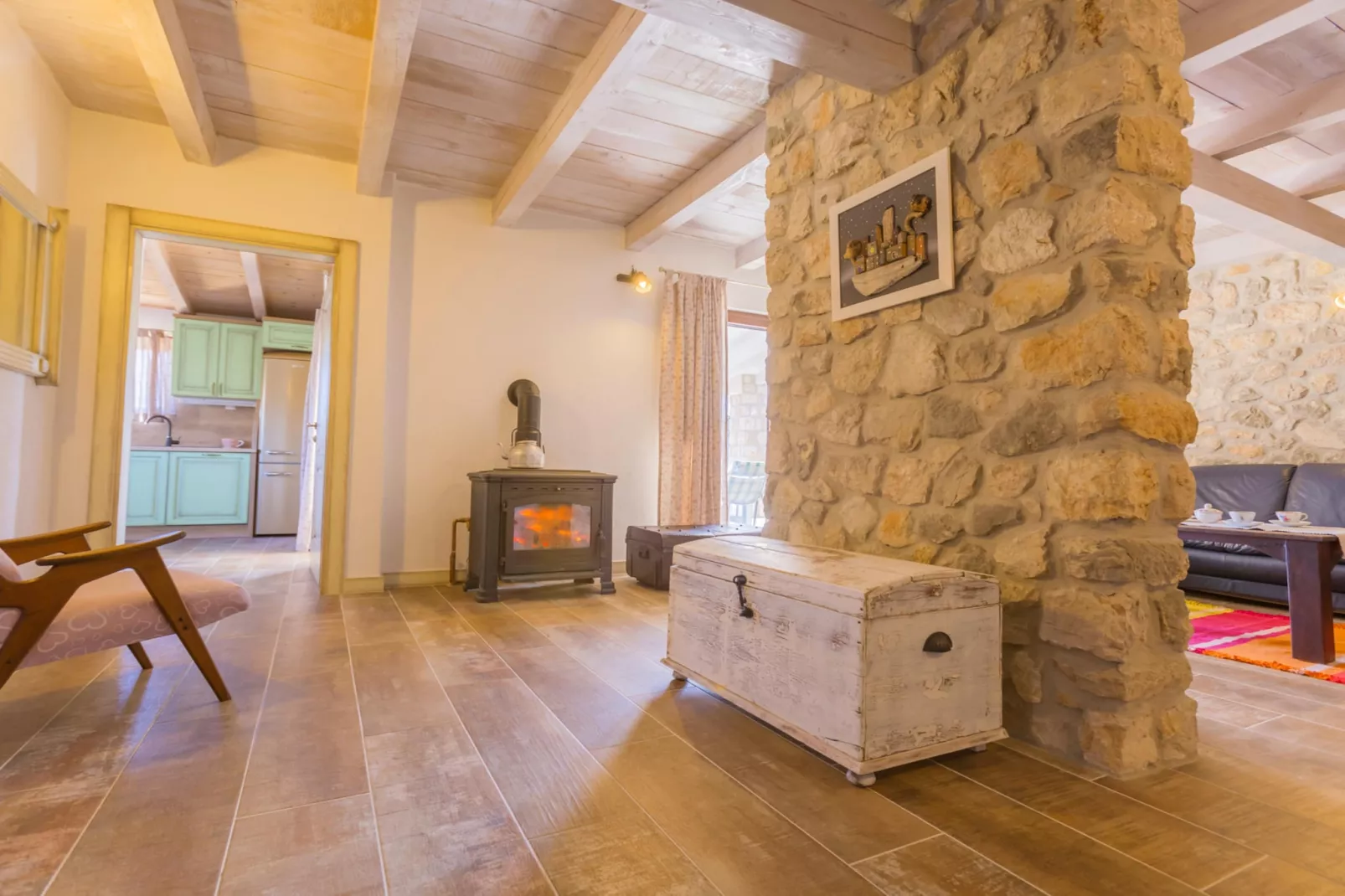 Rustic Villa Fragola with heated pool - Salon