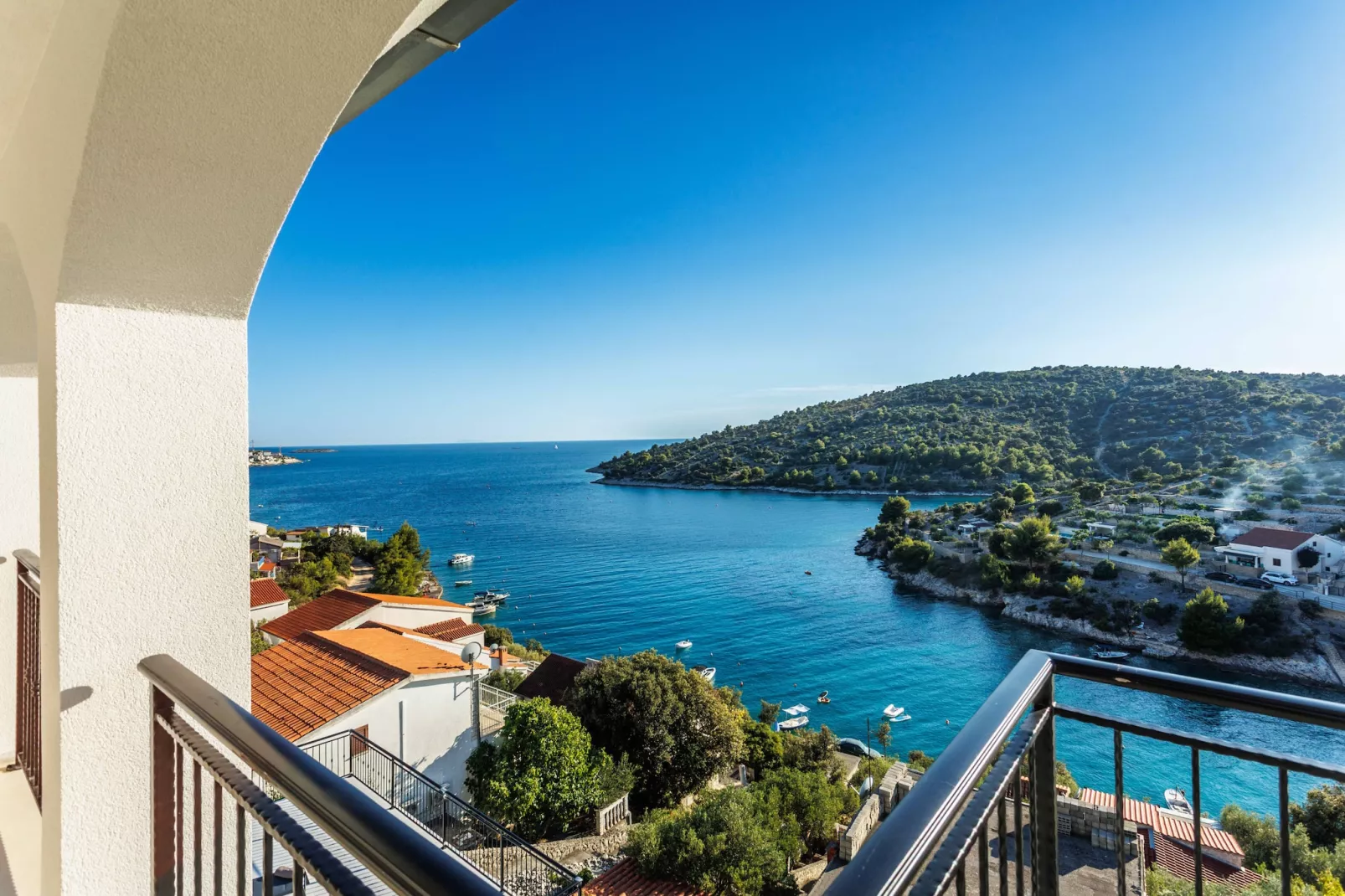 Villa La Fortezza with sea view - Im Freien