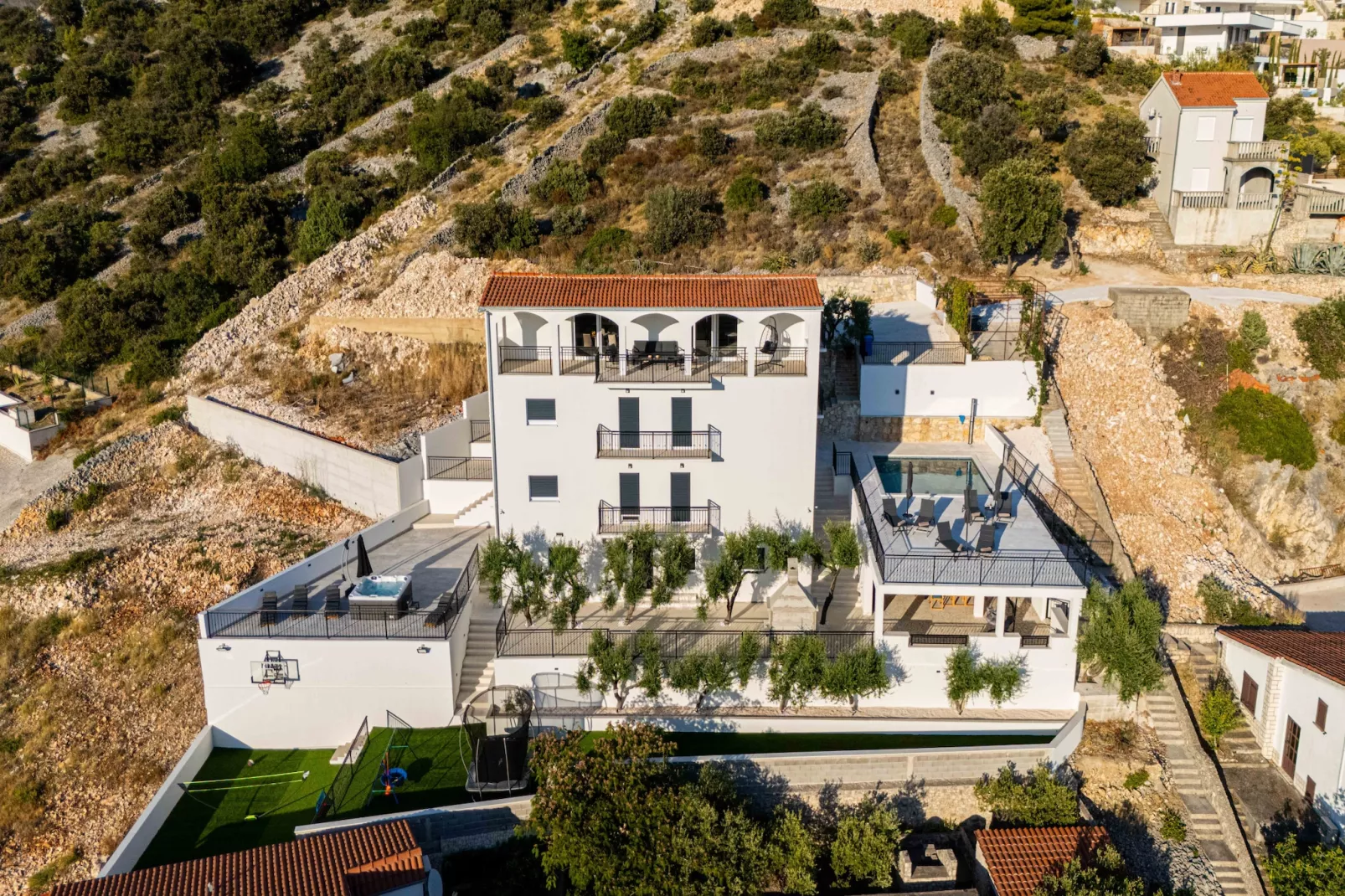 Villa La Fortezza with sea view - Im Freien