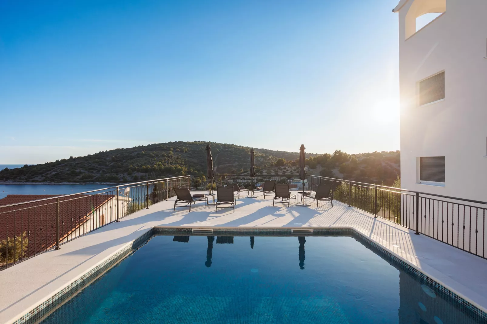 Villa La Fortezza with sea view - Im Freien