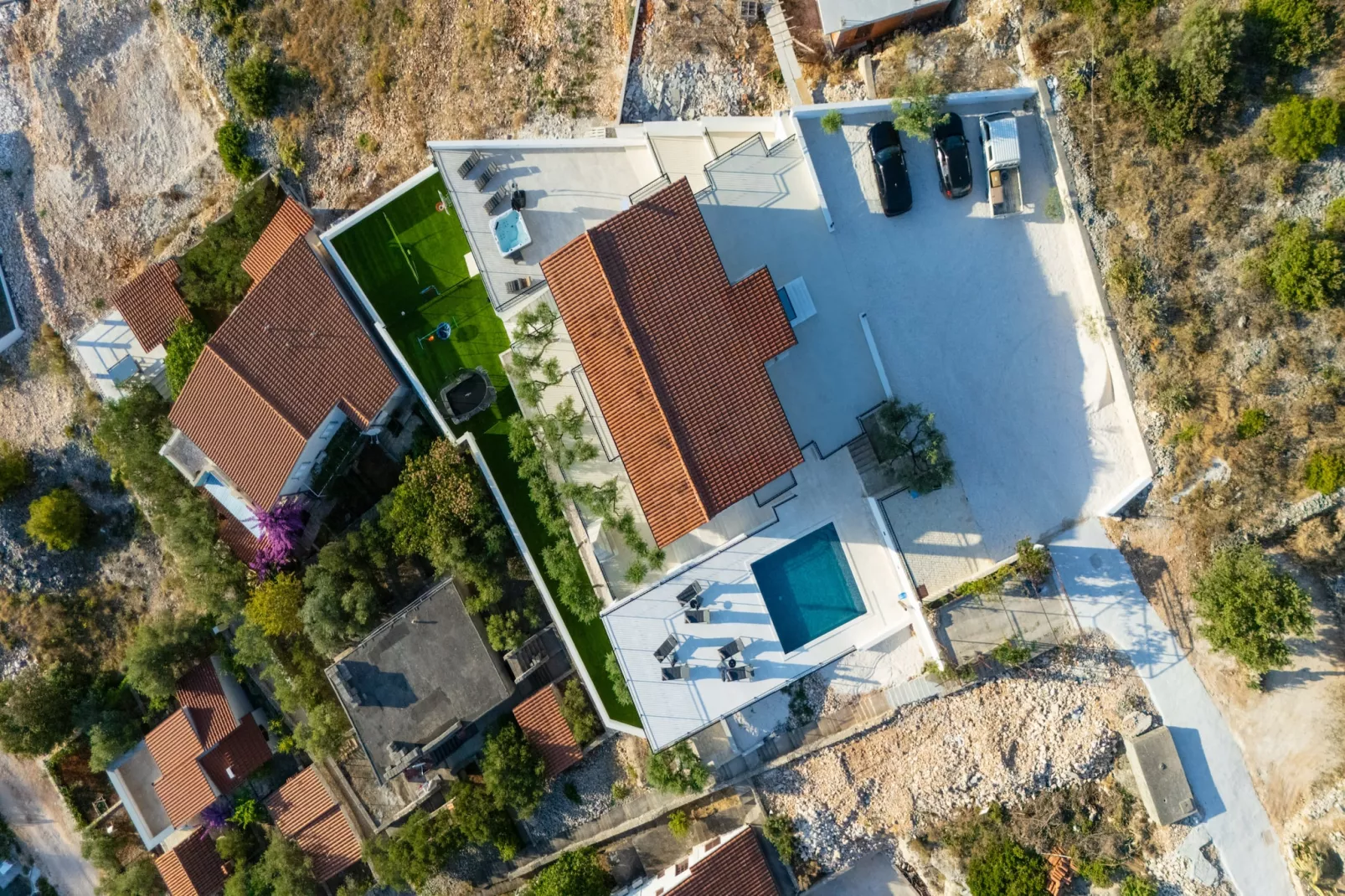 Villa La Fortezza with sea view - Im Freien