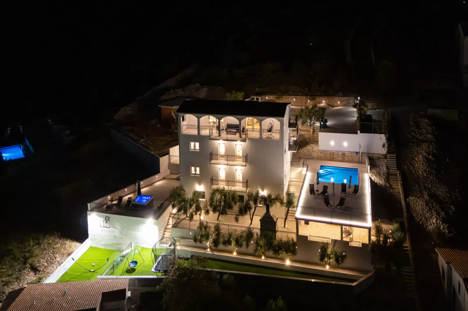 Villa La Fortezza with sea view - Im Freien