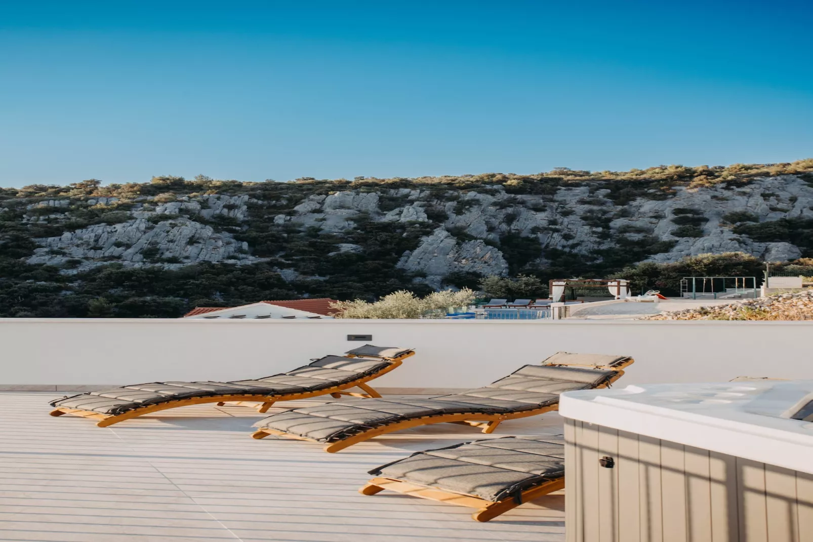 Villa La Fortezza with sea view - Im Freien