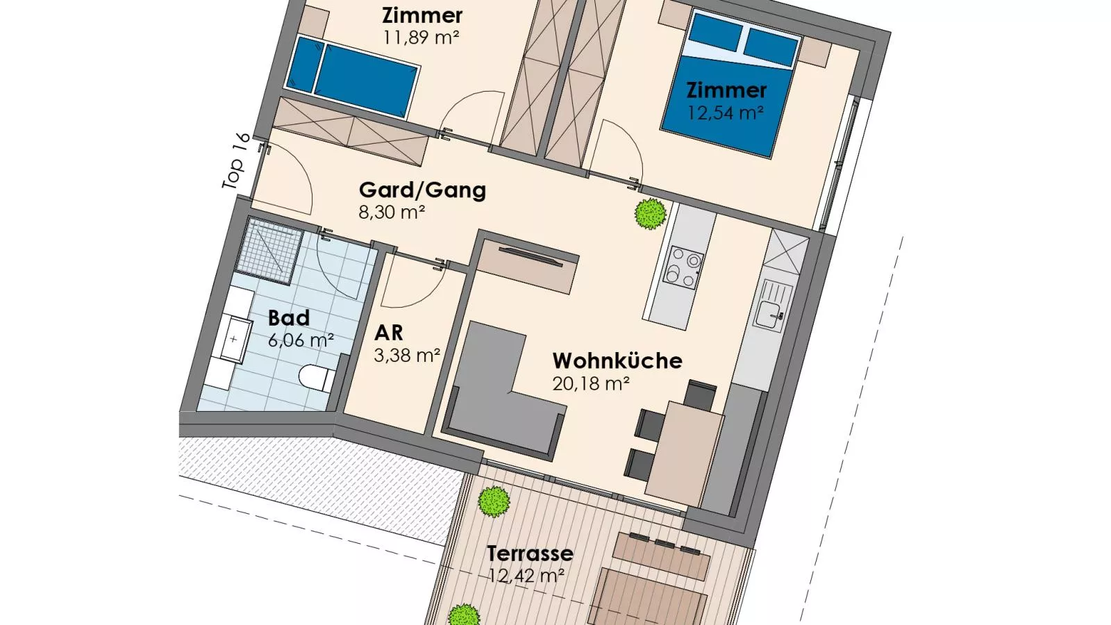 City Apartments Jenbach Top 16 - Floor plan