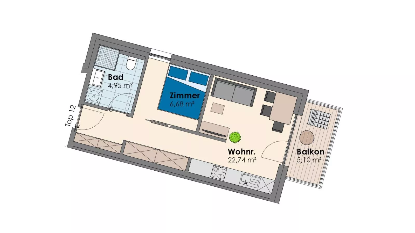 City Apartments Jenbach Top 12 Top13 - Floor plan
