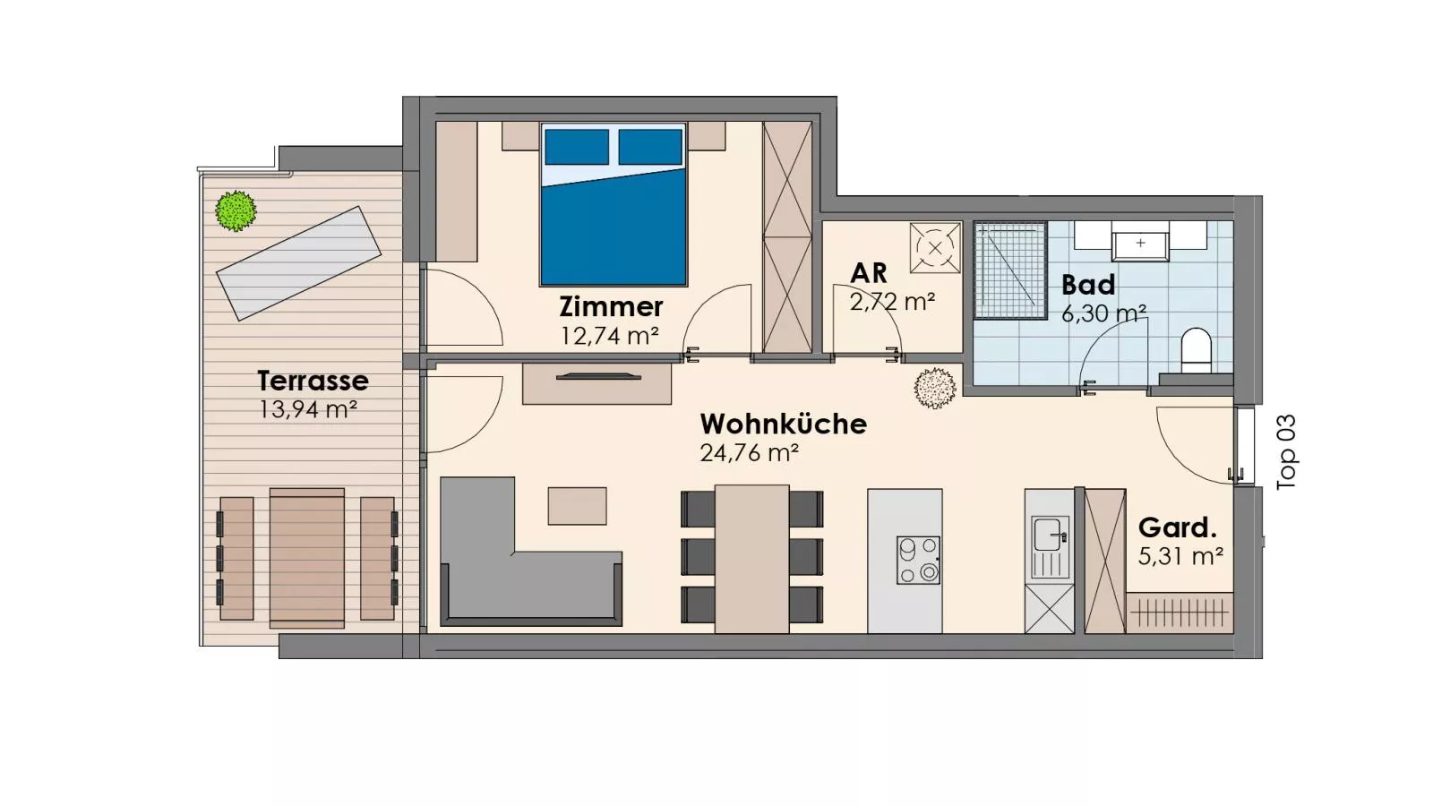 City Apartments Jenbach Top 3 - Plan