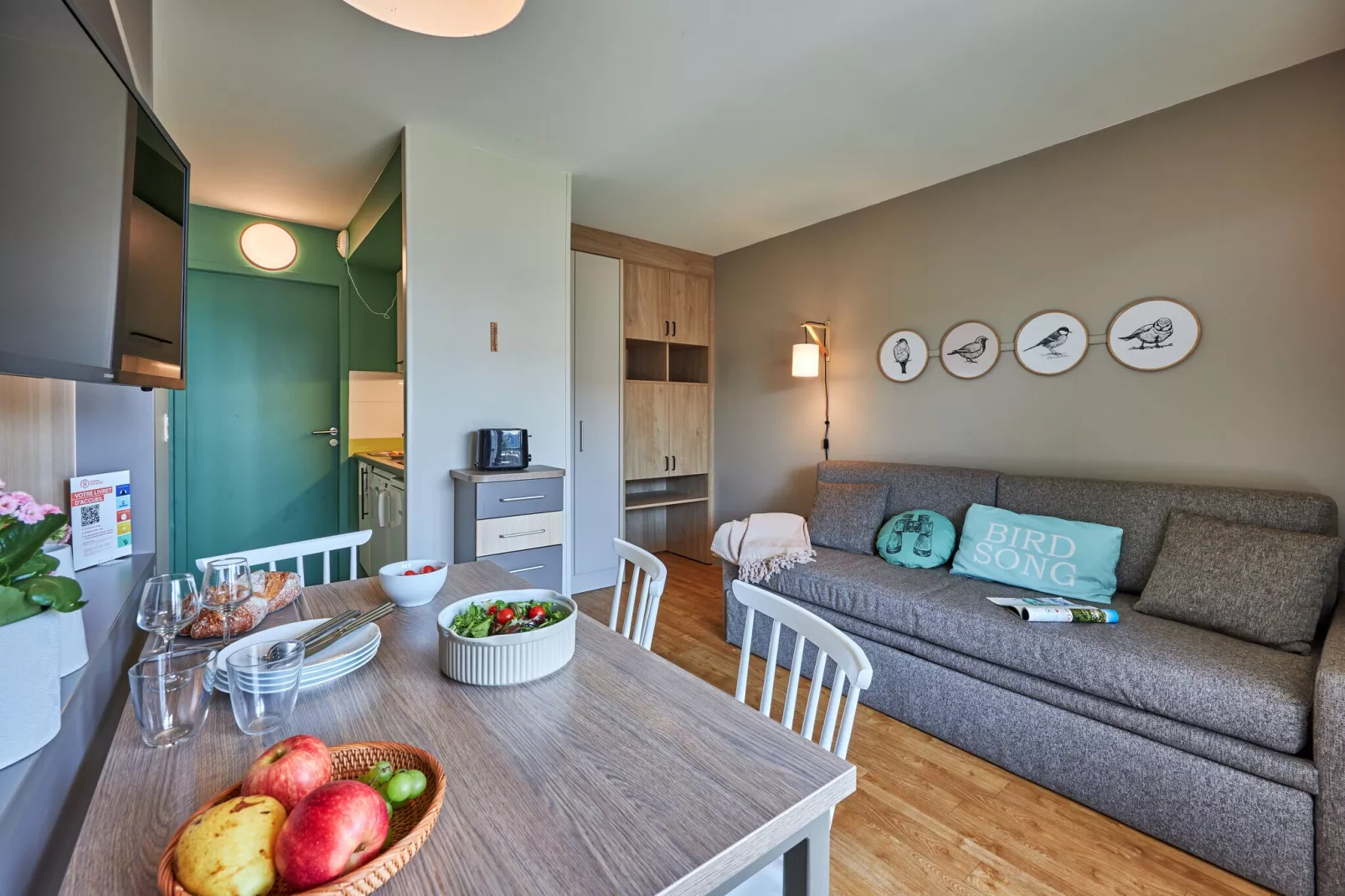 Residence Le Chant des Oiseaux Courseulles-sur-Mer - 24 Standard Apt 4 p - 1 bedroom-Living room