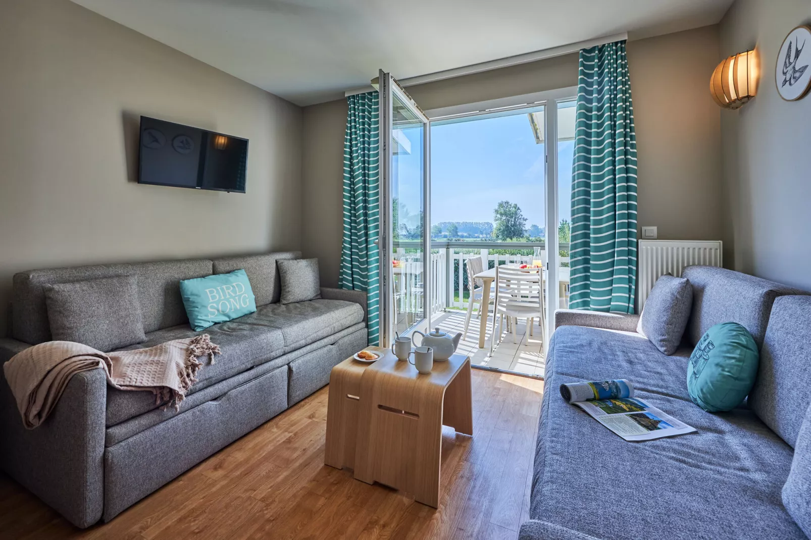 Residence Le Chant des Oiseaux Courseulles-sur-Mer - 25 Standard Apt 5 p - 1 bedroom-Wohnzimmer