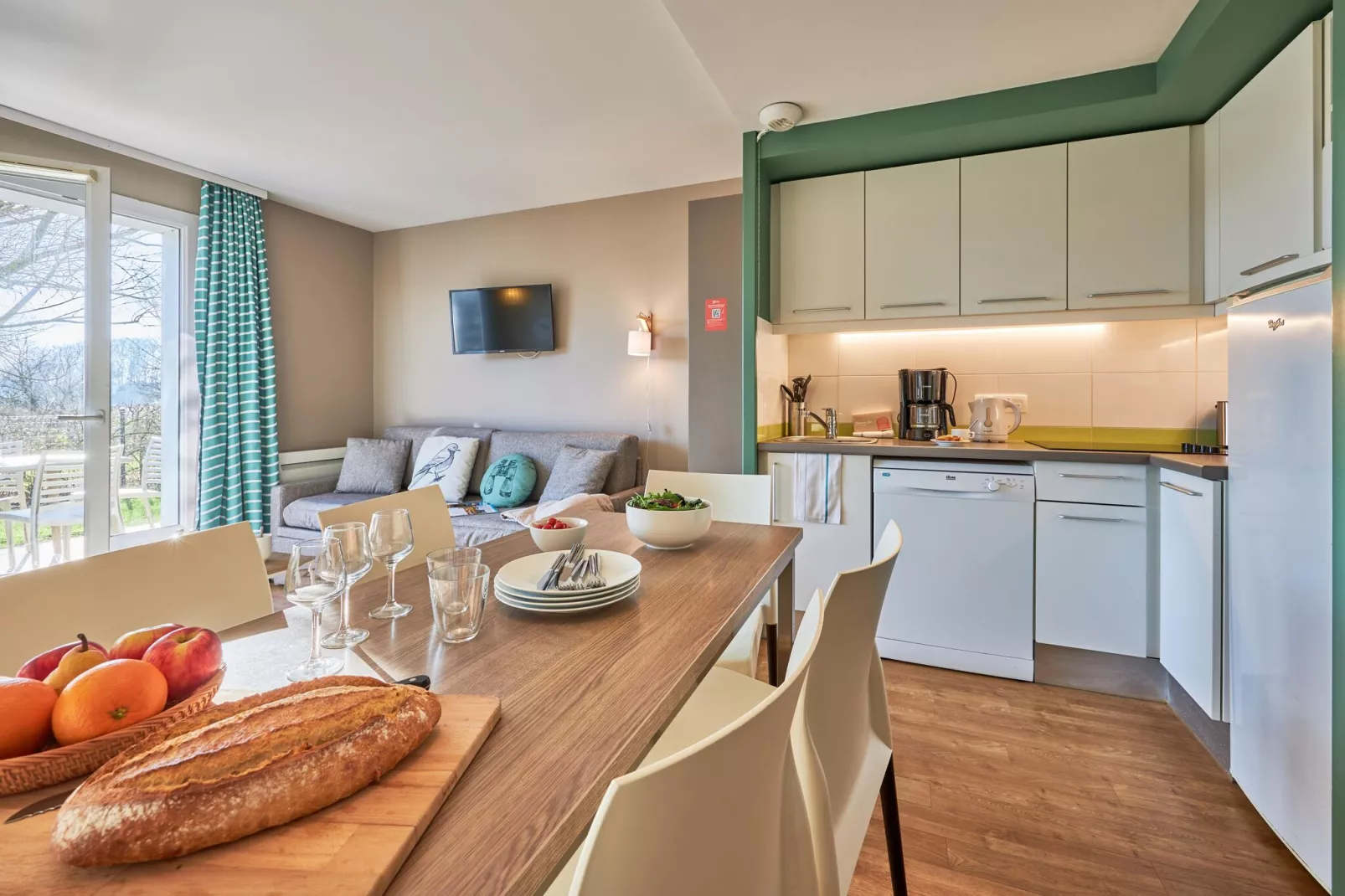 Residence Le Chant des Oiseaux Courseulles-sur-Mer - M6 Standard House 6 p - 2 bedrooms - terrasse-Cuisine