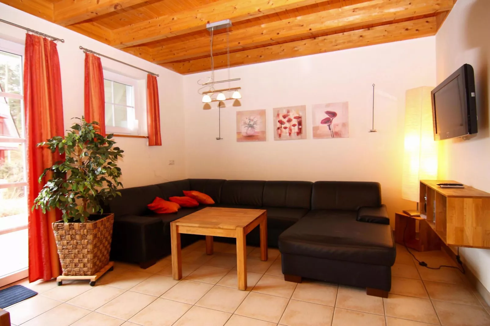 Dünenwaldhaus Mitte-Wohnzimmer