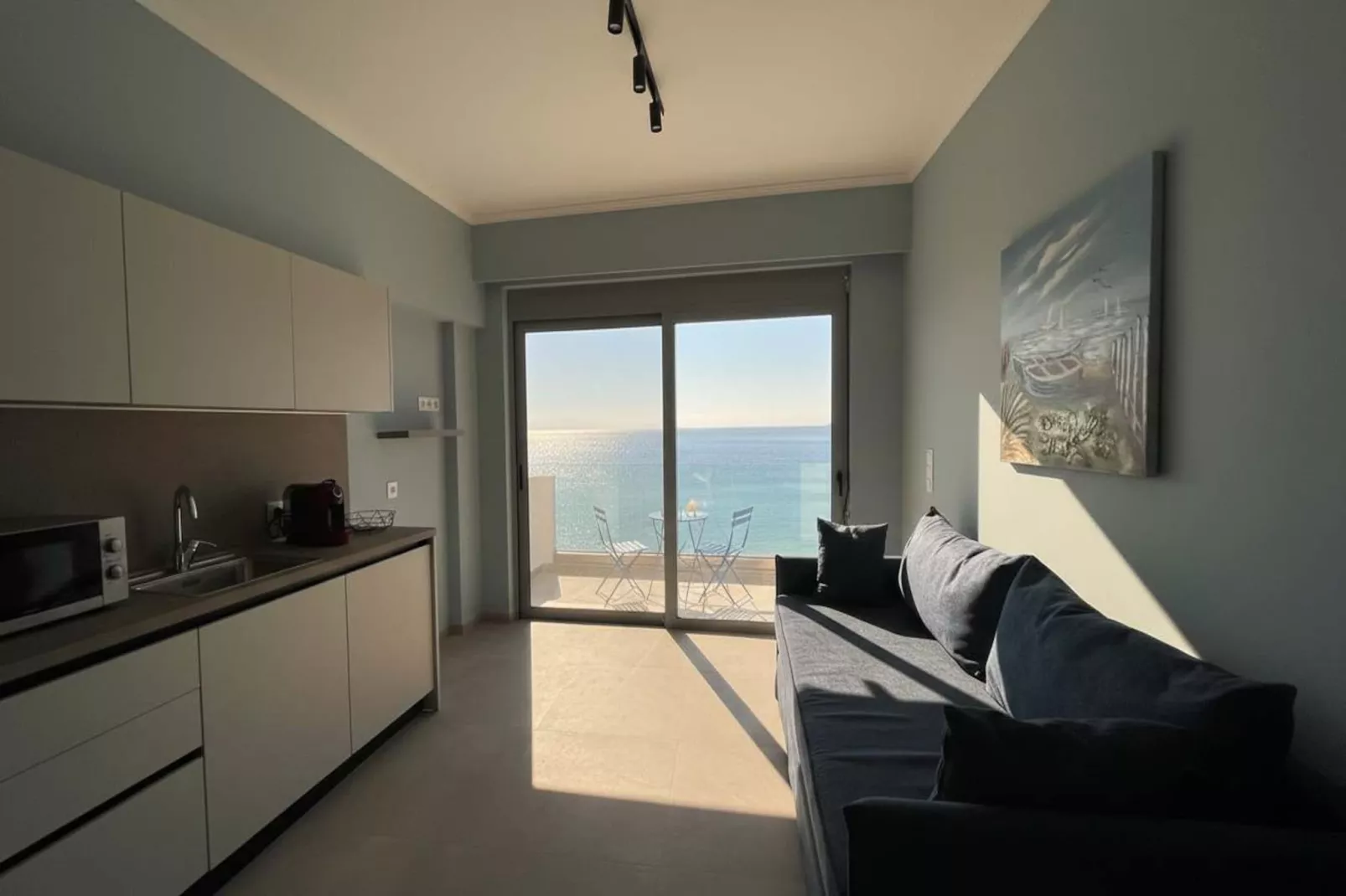 Coastal Modern Studio in Charaki Facing the Sea