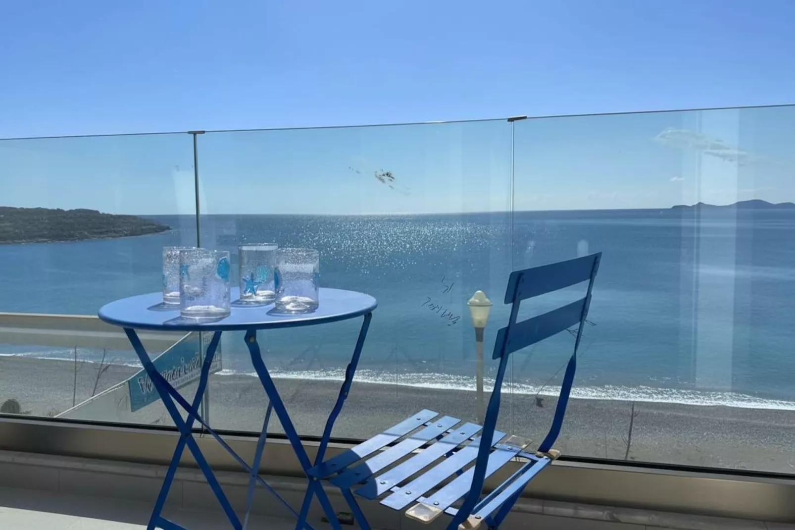 Premium Modern Charaki Studio w Beautiful Sea View - Terrasse / balcon