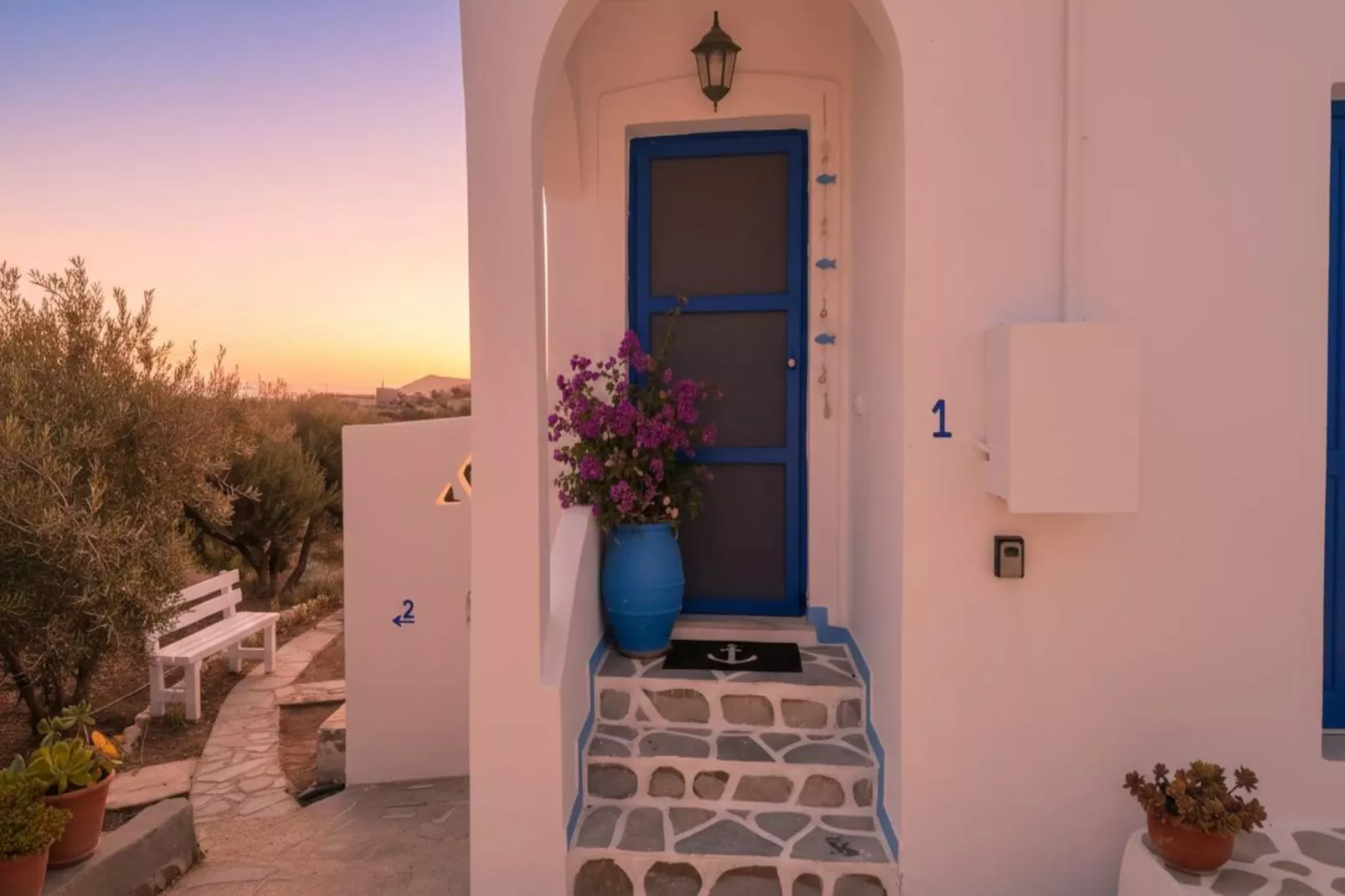 Blue Marsis Apt Paros Escape - Exterior in summer
