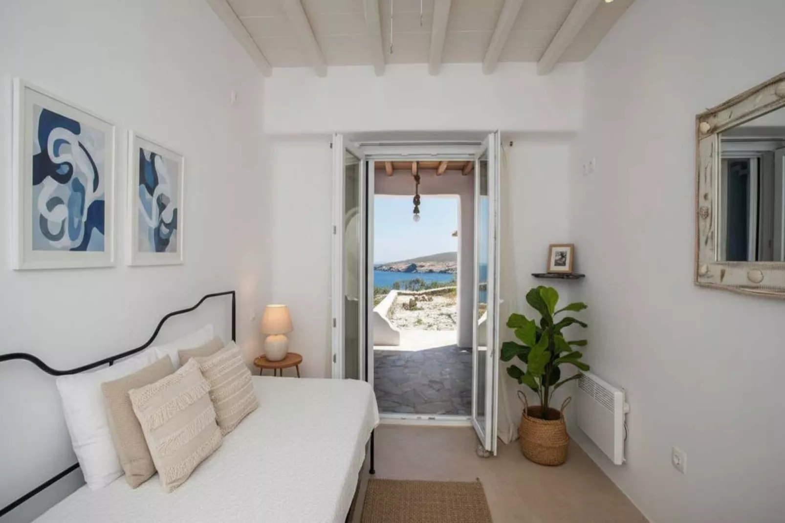 Scenic Agios Sostis Retreat with Sea Views - Schlafzimmer