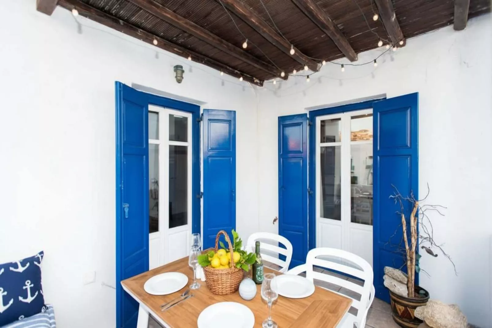 Ornos Elegant 2 Bd House with Shared Pool - Terrace balcony