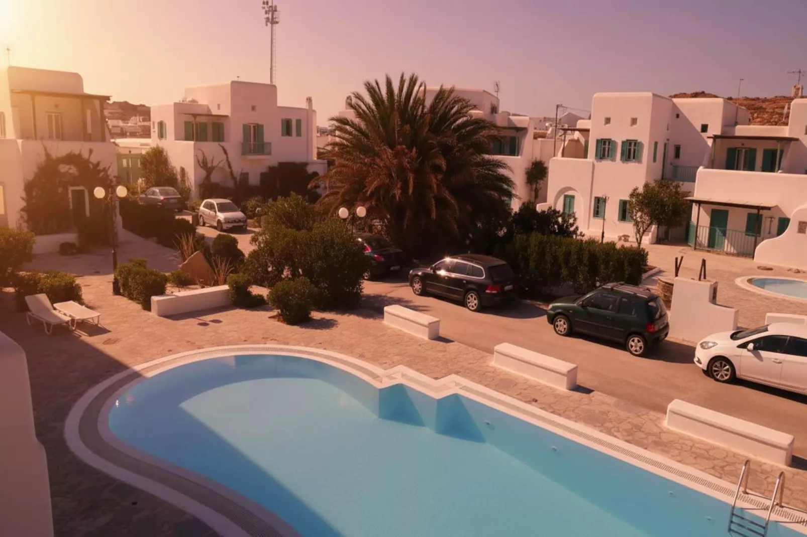 Ornos Elegant 2 Bd House with Shared Pool - Exterior in summer