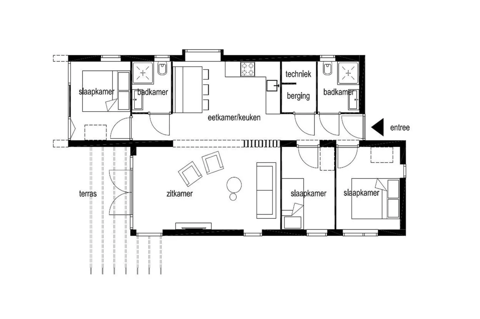 Bungalow Ocean Deluxe 6 Person - Grundriss