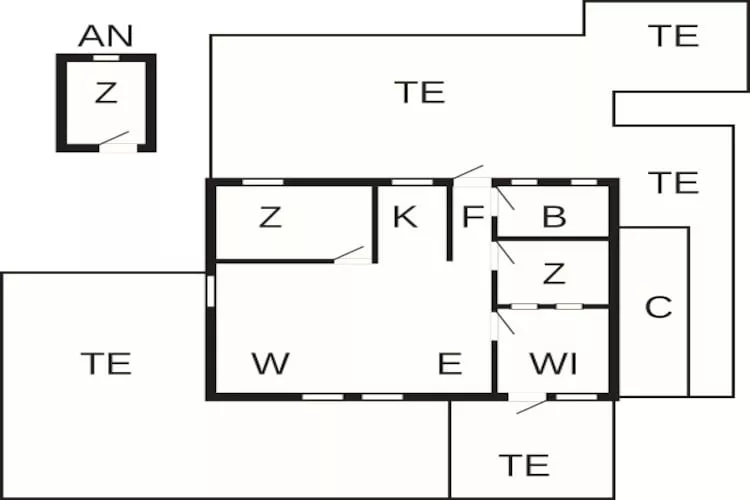 6 person holiday home in Hejls - Floor plan