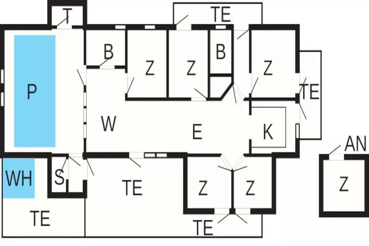 Maison de vacances pour 18 a Harboøre - Plan
