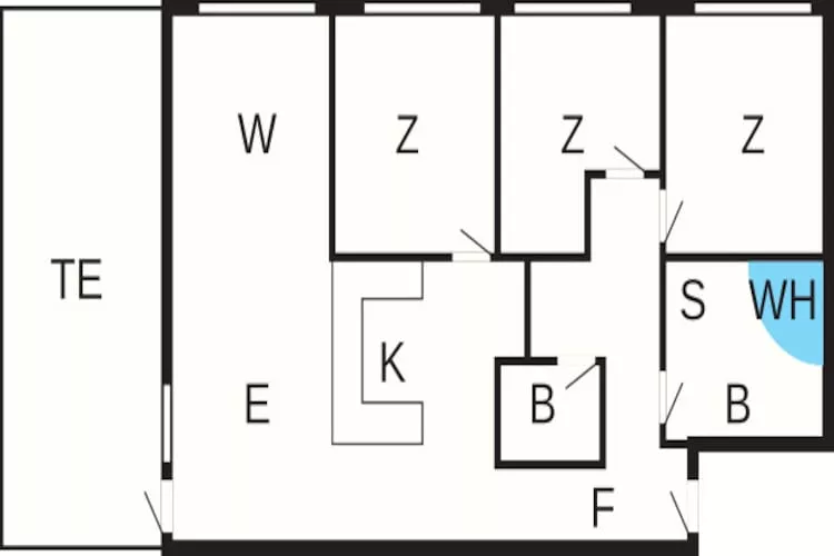 6 person holiday home in Ringkøbing - Floor plan