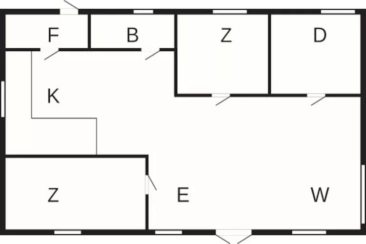 Tranquil Cottage near Kvie Lake-By Traum - Floor plan