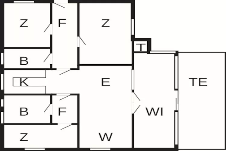 Maison de vacances pour 5 a Ålbæk - Plan