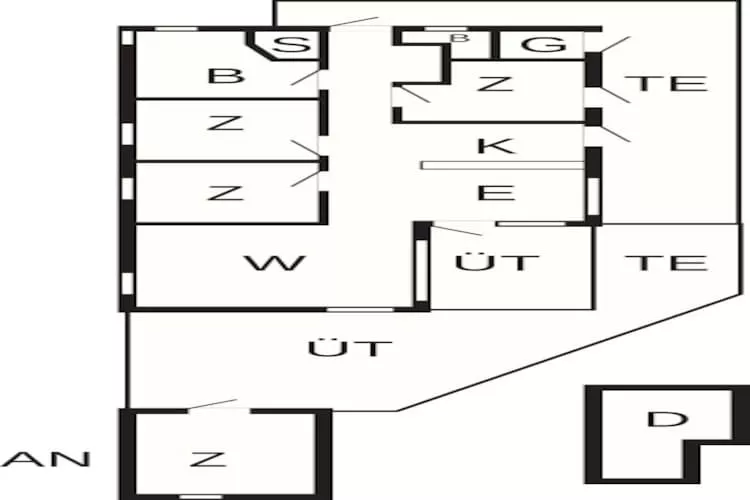 Maison de vacances pour 8 a Ålbæk - Plan