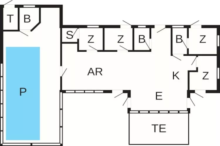 15 person holiday home in Højslev - Floor plan