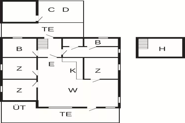 Maison de vacances pour 8 a Ringkøbing - Plan