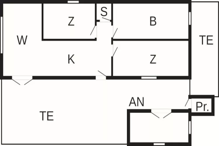 6 person holiday home in Thisted - Floor plan