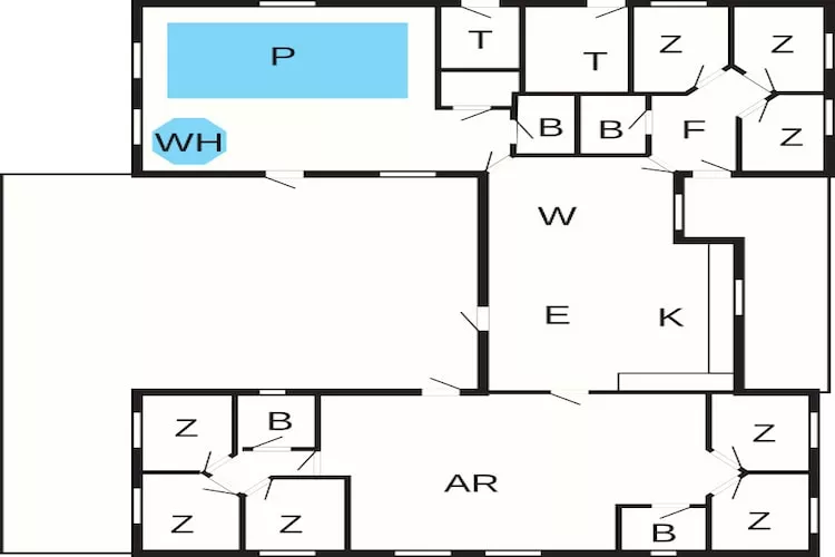 Maison de vacances pour 20 a Nørre Nebel - Plan