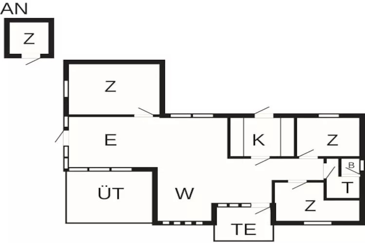 8 person holiday home in Knebel - Floor plan