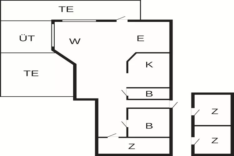 Maison de vacances pour 6 a Gørlev - Plan