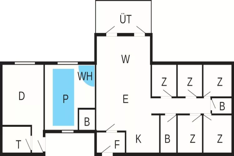 Summer house with pool, sauna - Floor plan