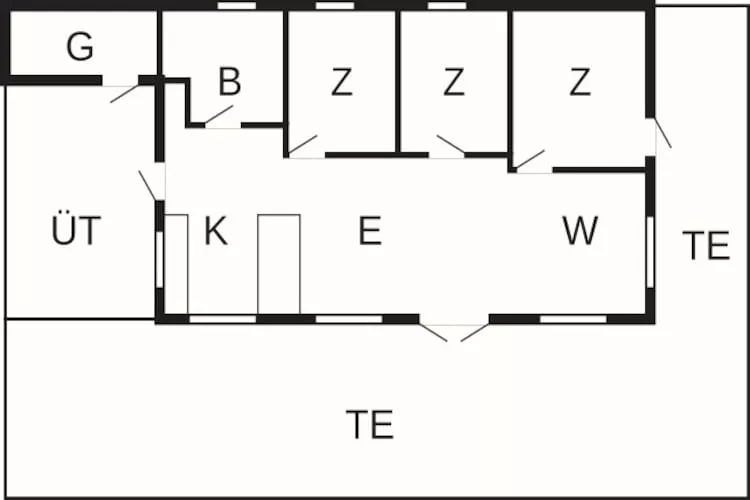 Maison de vacances pour 6 a Hejls - Plan