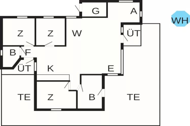 8 Personen Ferienhaus in Vig - Grundriss