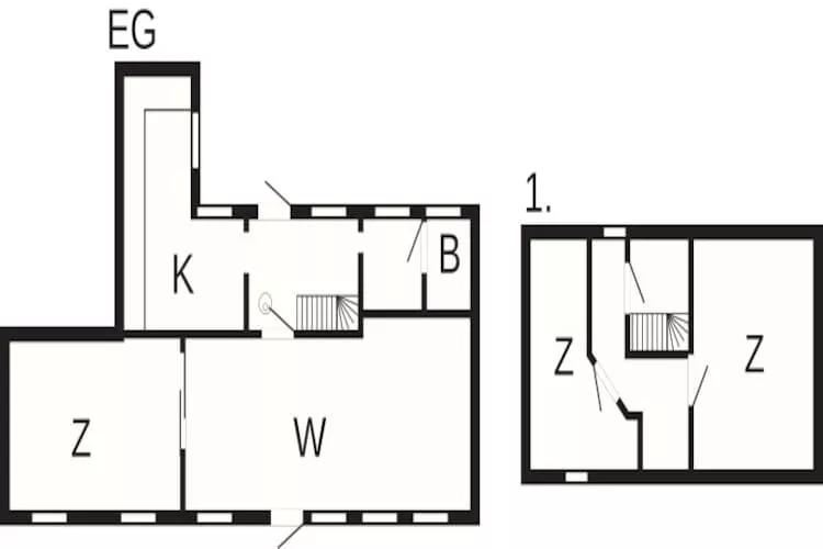 Maison de vacances pour 6 a Aakirkeby - Plan