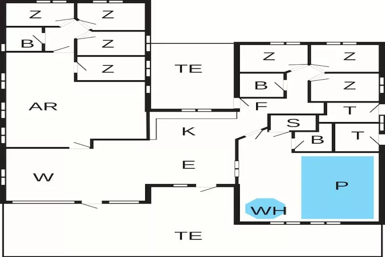 18 person holiday home in Grenaa - Floor plan