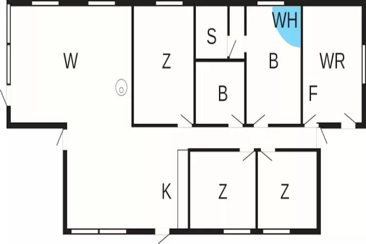 6 person holiday home in Blokhus - Floor plan