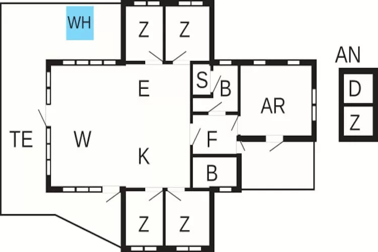 Maison de vacances pour 14 a Læsø - Plan