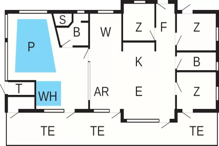 Maison de vacances pour 8 a Jerup - Plan