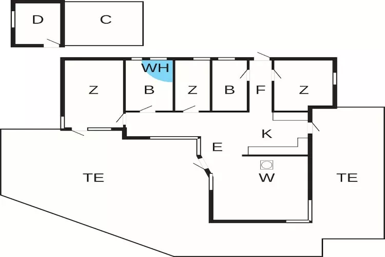 8 person holiday home in Ålbæk - Floor plan