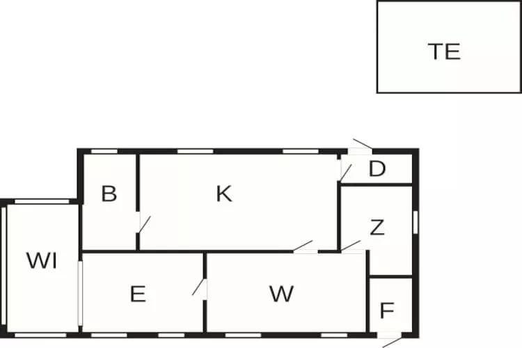 4 person holiday home in Tønder - Floor plan