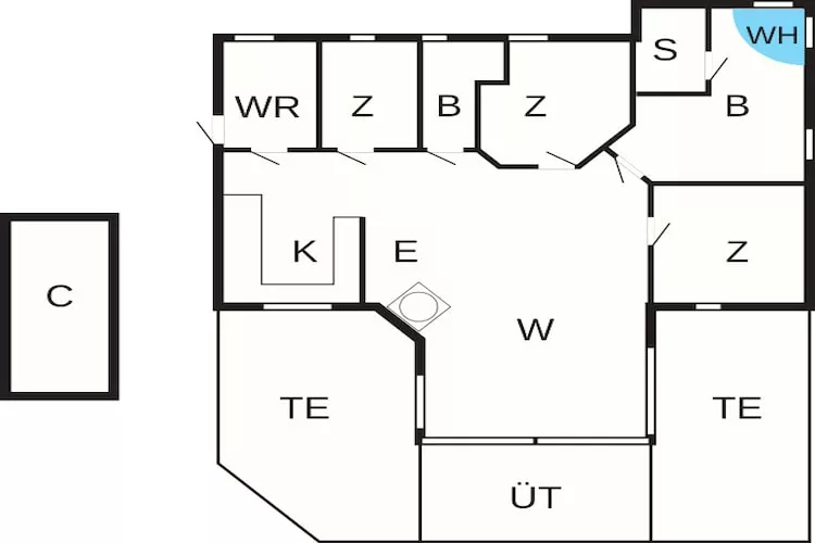 8 person holiday home in Glesborg - Floor plan